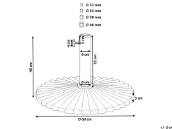 Parasolfod CAREZZA Sort Rund 21 kg