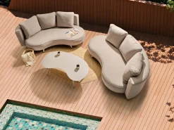 PARORI 6 personers Loungesæt med bord Beige