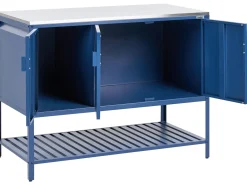 2-parts udendørs køkkensæt med barbord MAENZA Blå Metal