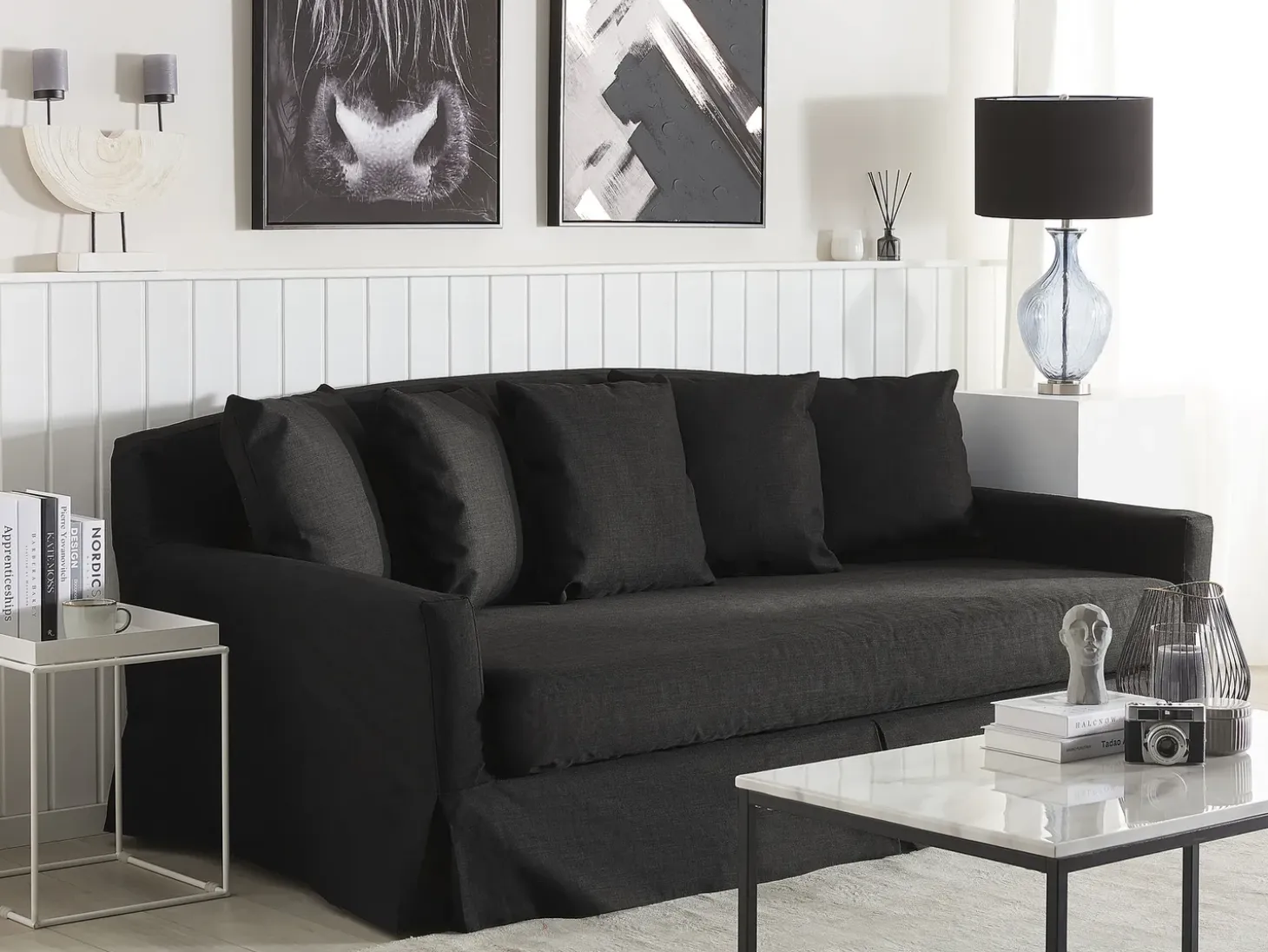 3 pers. sofaovertræk GILJA Sort