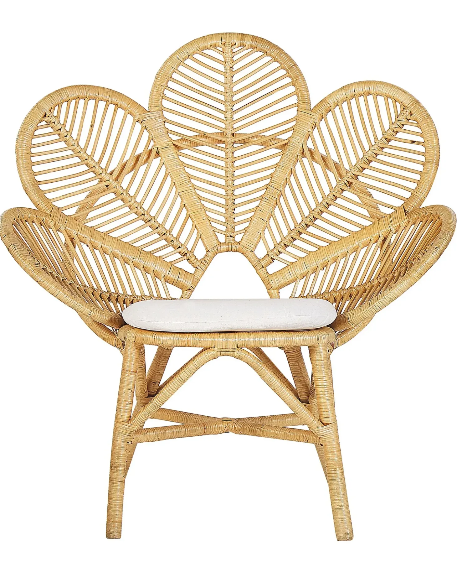 Påfuglestol FLORENTINE Rattan Naturlig