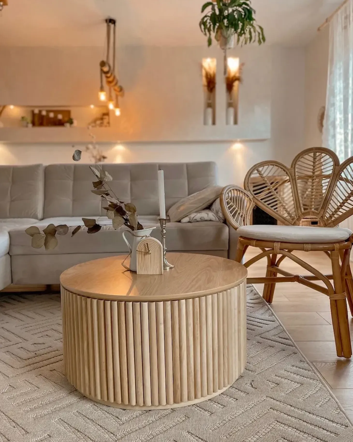Påfuglestol FLORENTINE Rattan Naturlig