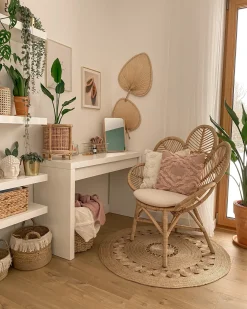 Påfuglestol FLORENTINE Rattan Naturlig