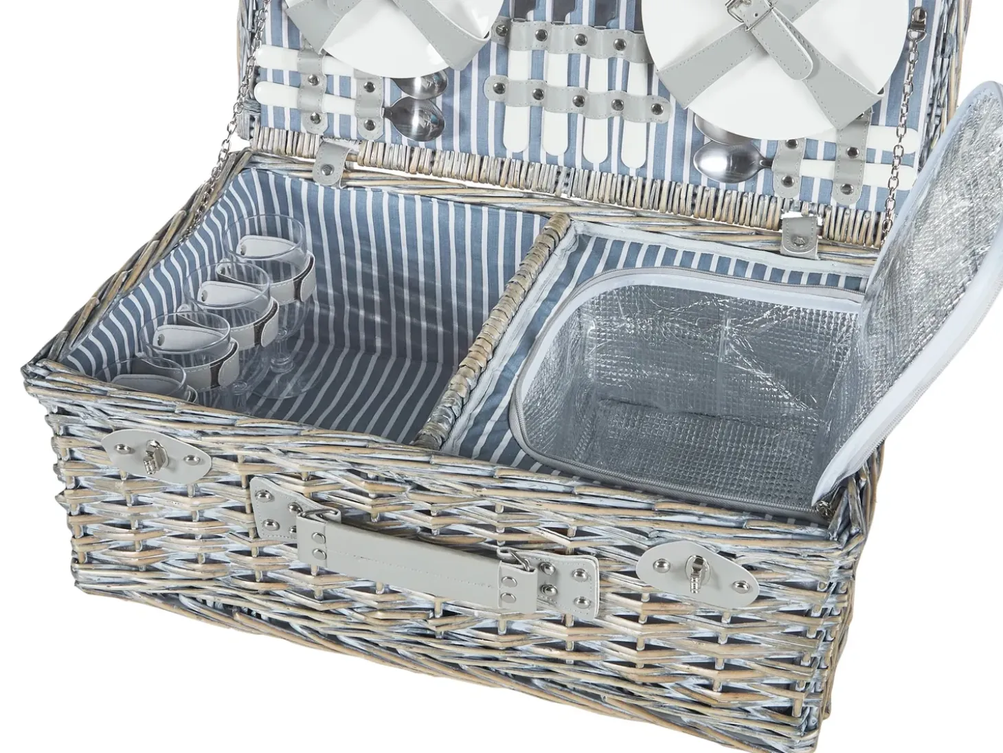 Picnic-kurv FIGUE Flet Grå