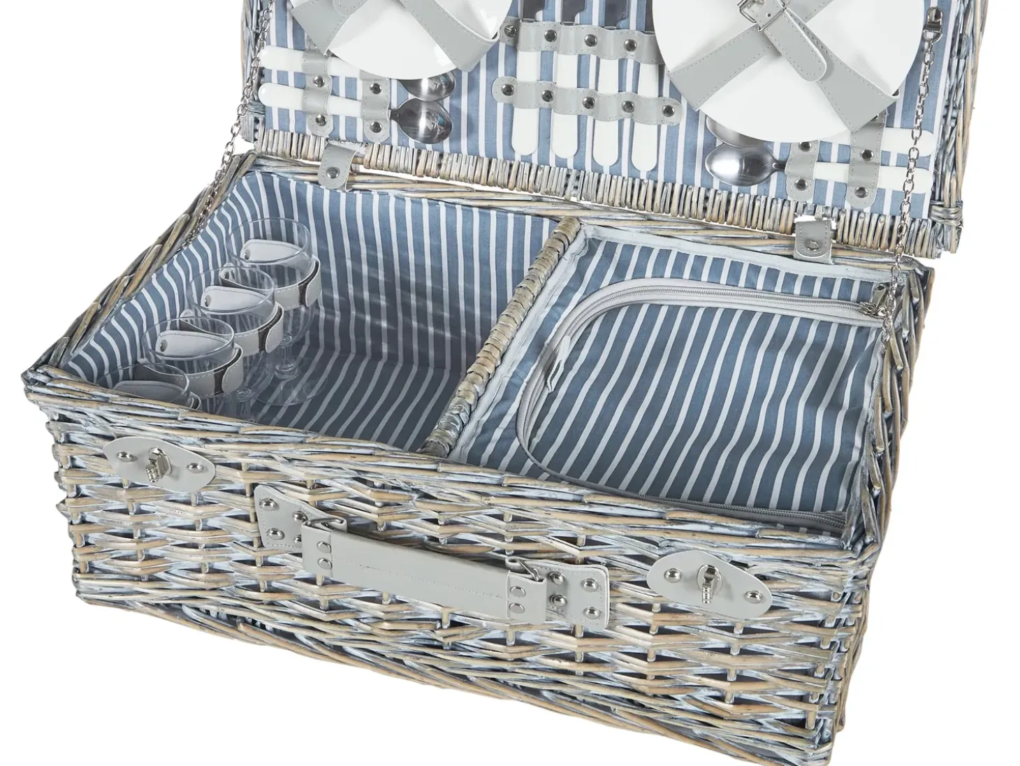 Picnic-kurv FIGUE Flet Grå