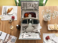 Picnic-kurv GROSEILLE Flet Grå