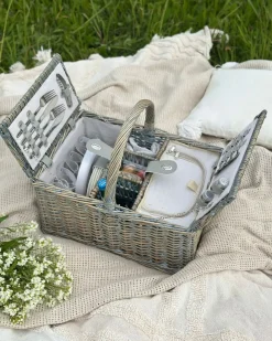 Picnic-kurv GROSEILLE Flet Grå