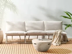 PICO 3 personers havesofasæt Lys Beige Metal
