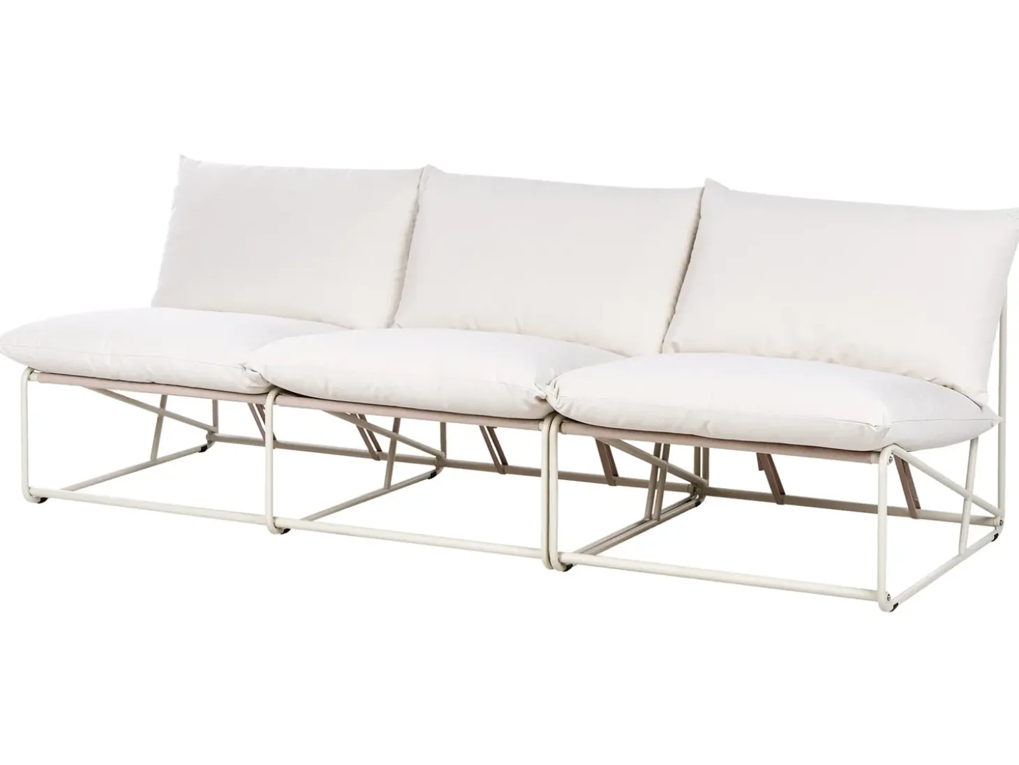 PICO 3 personers havesofasæt Lys Beige Metal