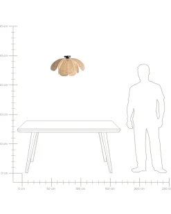Plafond CHIREDZI Rattan Naturlig