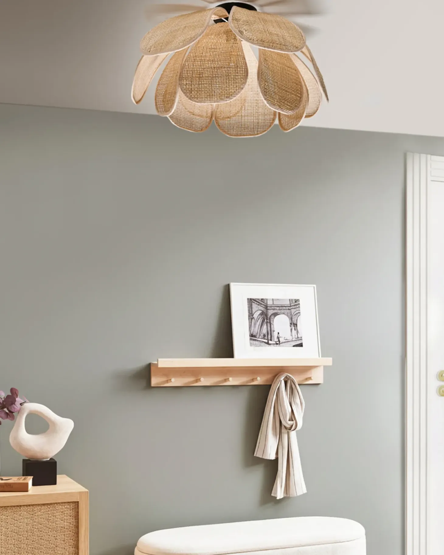 Plafond CHIREDZI Rattan Naturlig