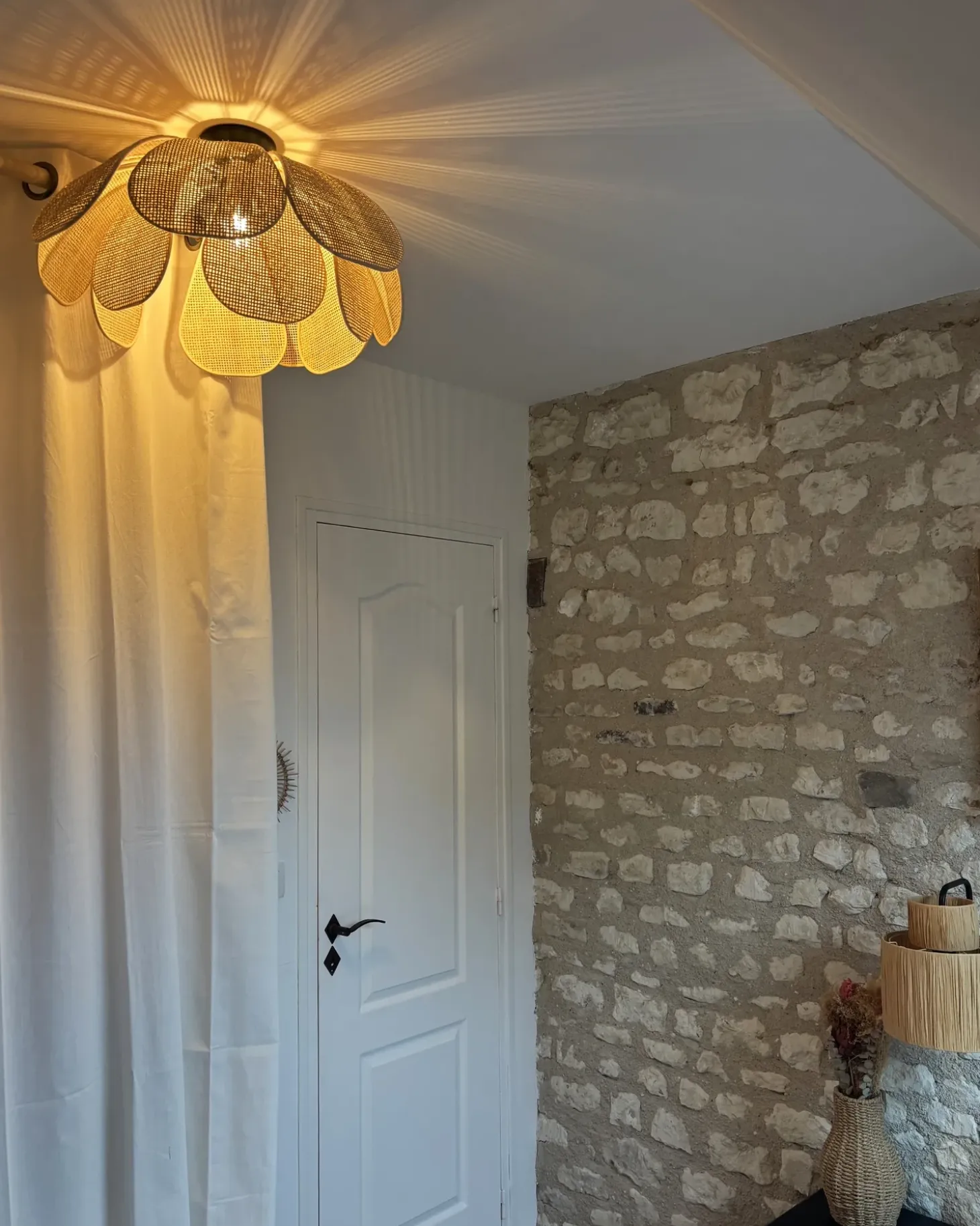 Plafond CHIREDZI Rattan Naturlig