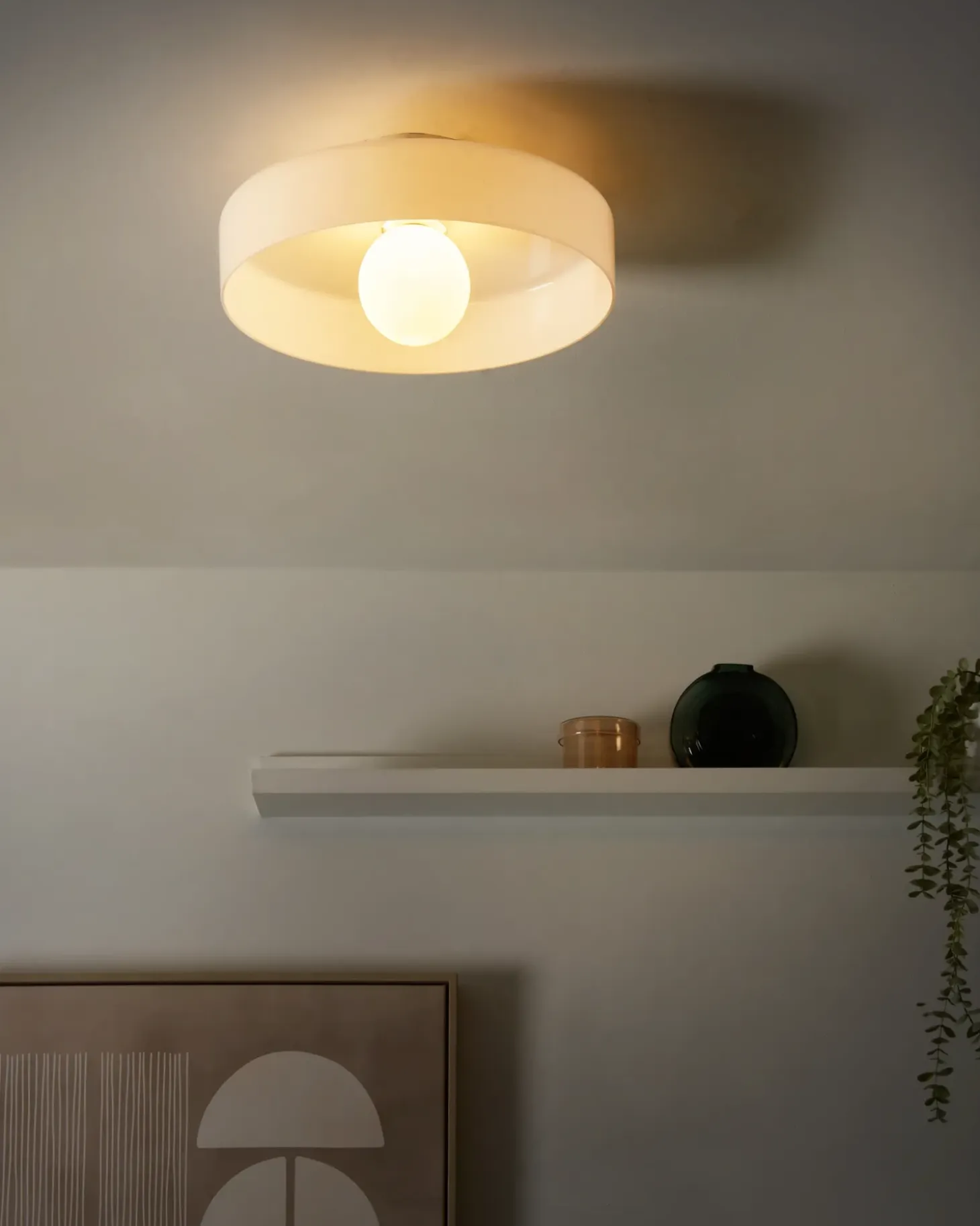 Plafond LUGUSE Glas Hvid