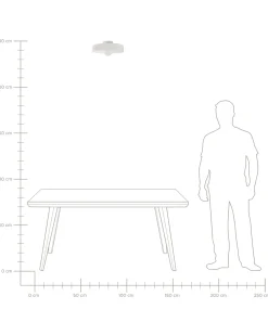 Plafond LUGUSE Glas Hvid