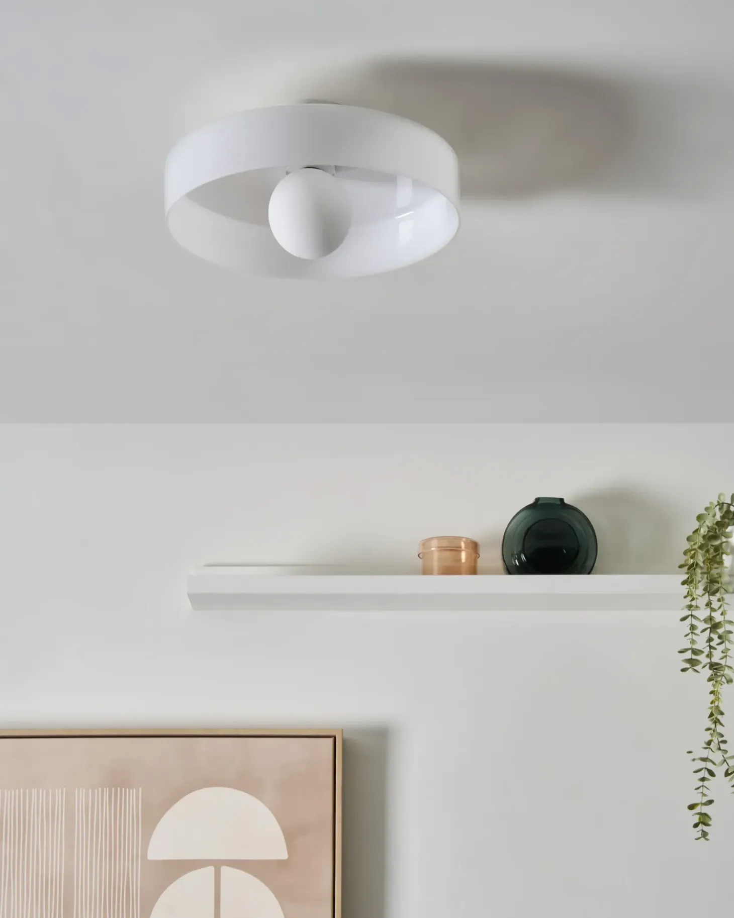 Plafond LUGUSE Glas Hvid