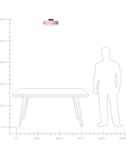 Plafond LUGUSE Glas Lyserød