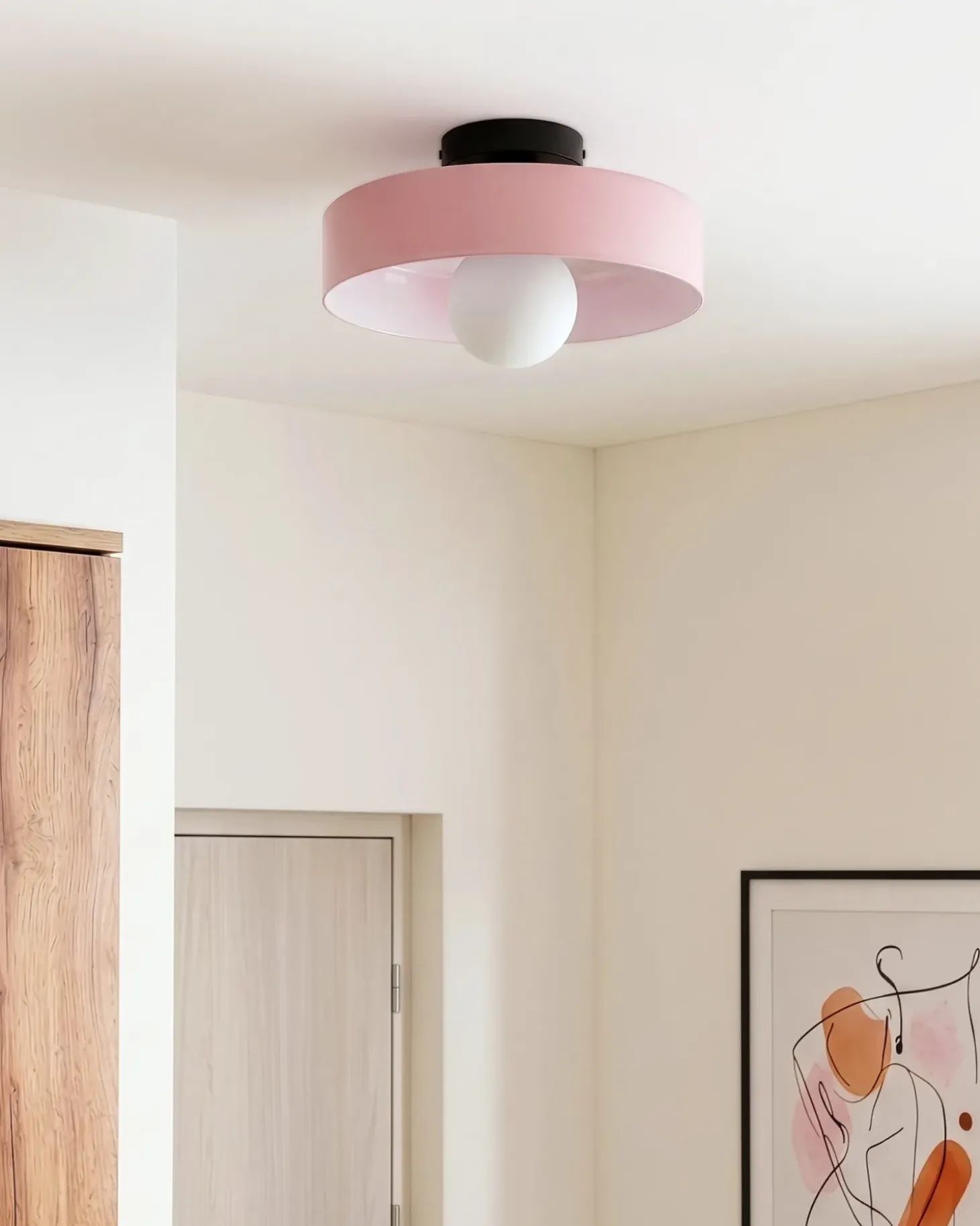 Plafond LUGUSE Glas Lyserød