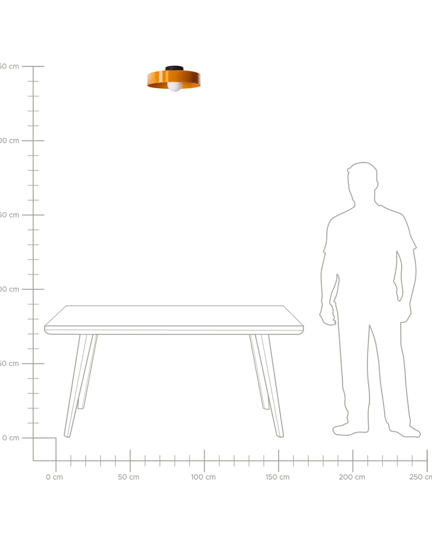 Plafond LUGUSE Glas Orange