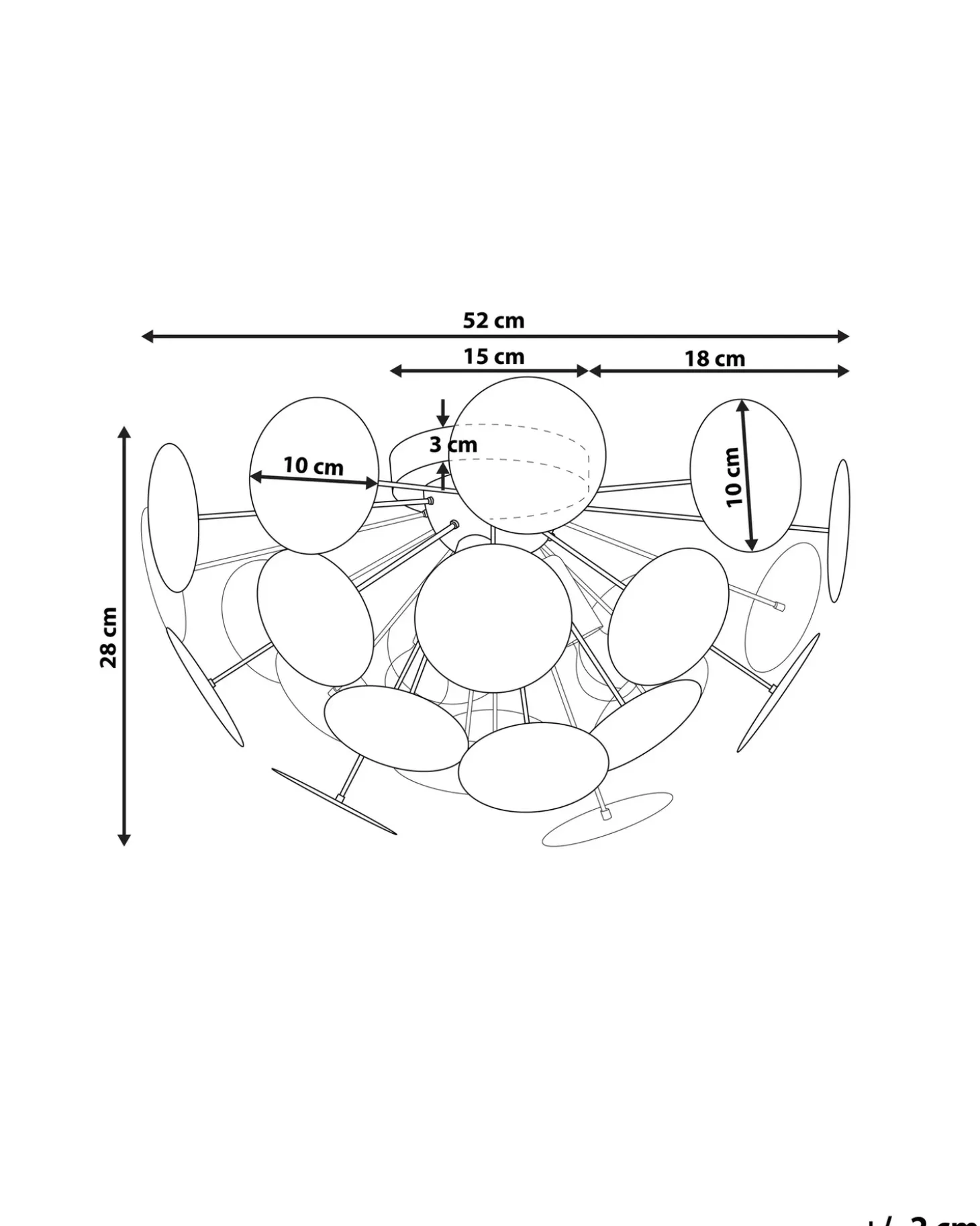Plafond MARITSA Metal Sort