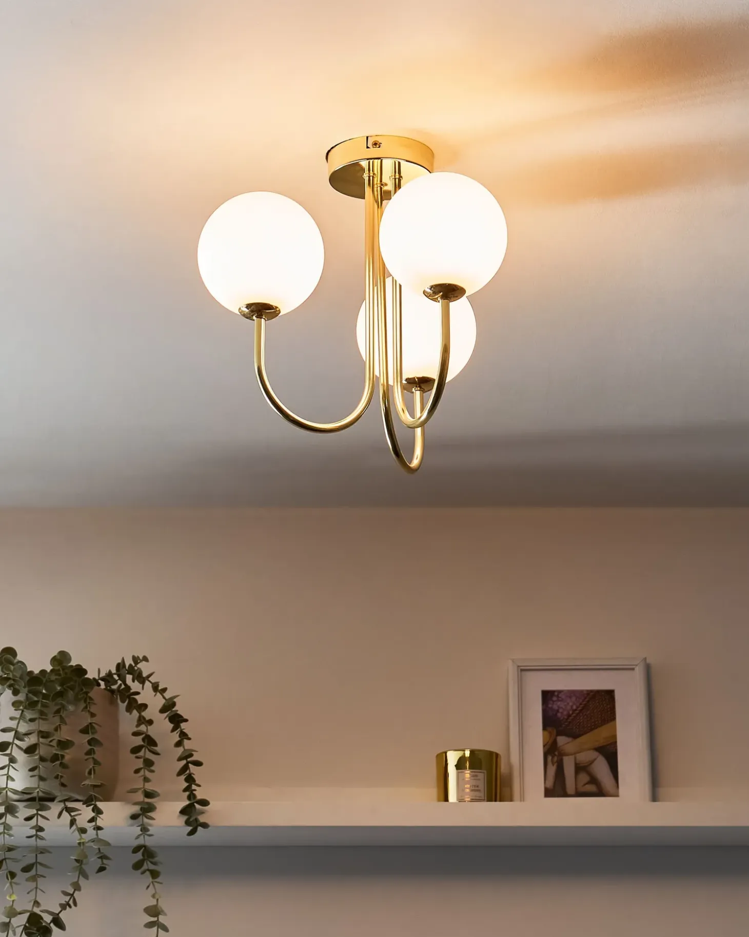 Plafond SHIRE Glas Hvid