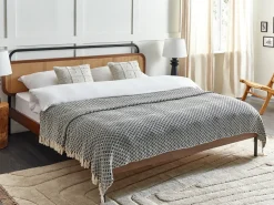 Plaid CHYAMA Bomuld 220 x 240 cm Sort