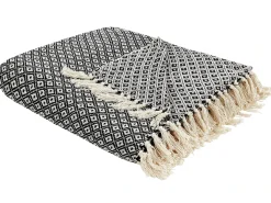 Plaid CHYAMA Bomuld 220 x 240 cm Sort