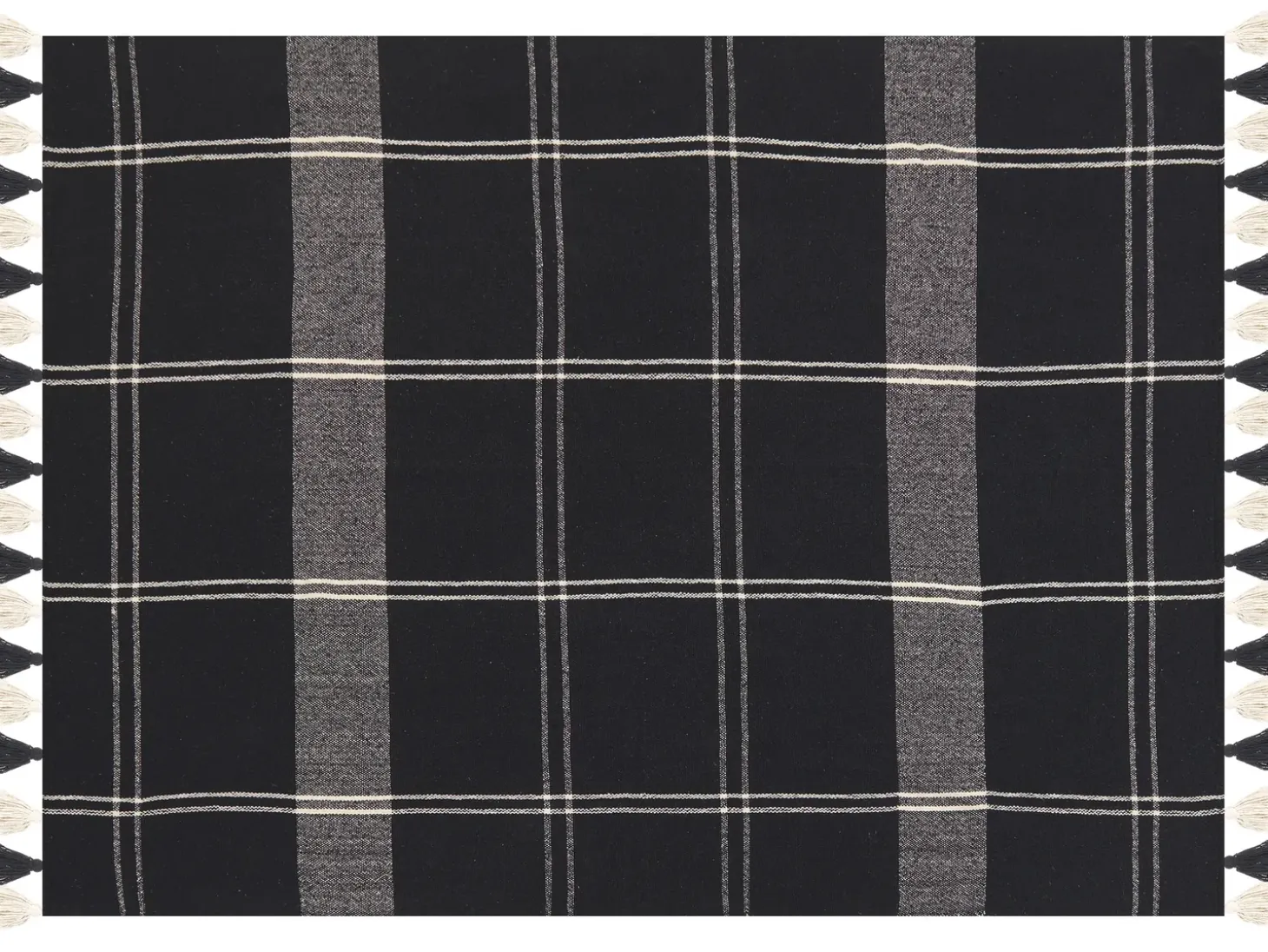 Plaid KULAC Bomuld 130 x 170 cm Sort
