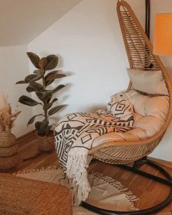 Plaid NAJUY Bomuld 220 x 240 cm Beige