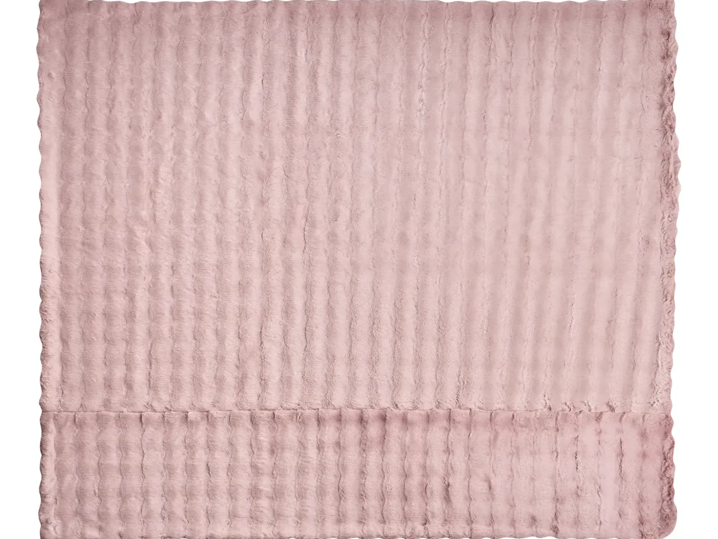 Plaid SALKA Kunstig pels 200 x 220 cm Pastellrosa