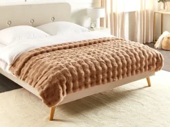 Plaid SALKA Kunstig pels 150 x 200 cm Brun