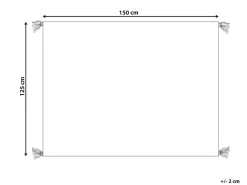 Plaid SEDIO Bomuld 125 x 150 cm Hvid