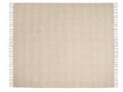 Plaid VELLA 200 x 220 cm Cremehvid