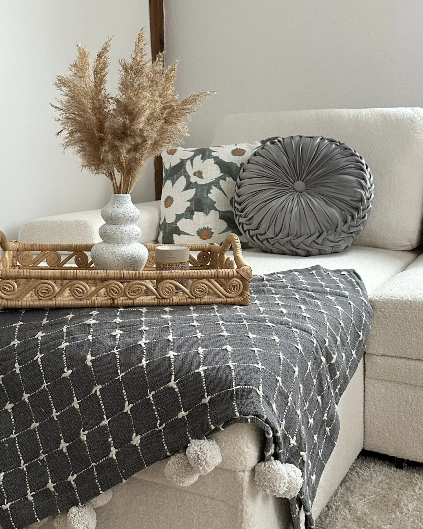 Plaid YASAM Bomuld 125 x 150 cm Sand Beige