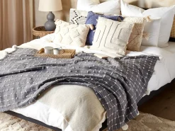 Plaid YASAM Bomuld 125 x 150 cm Sand Beige