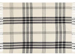 Plaid YUVALI Bomuld 130 x 170 cm Hvid
