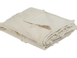 Plaid ACACIA Bomuld 130 x 160 cm Beige