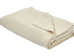 Plaid ANAMUR Bomuld 110 x 180 cm Beige