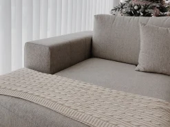 Plaid ANAMUR Bomuld 110 x 180 cm Beige