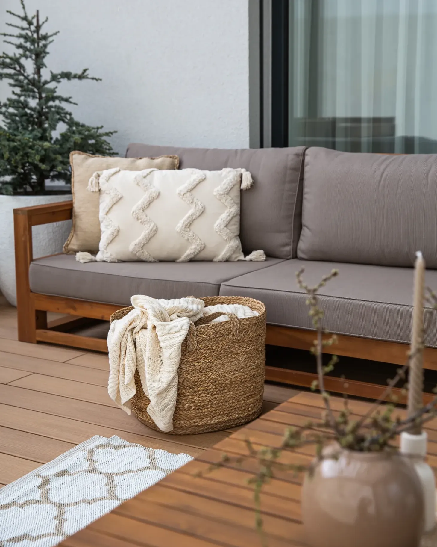 Plaid ANAMUR Bomuld 110 x 180 cm Beige