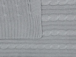 Plaid ANAMUR Bomuld 110 x 180 cm Lysegrå
