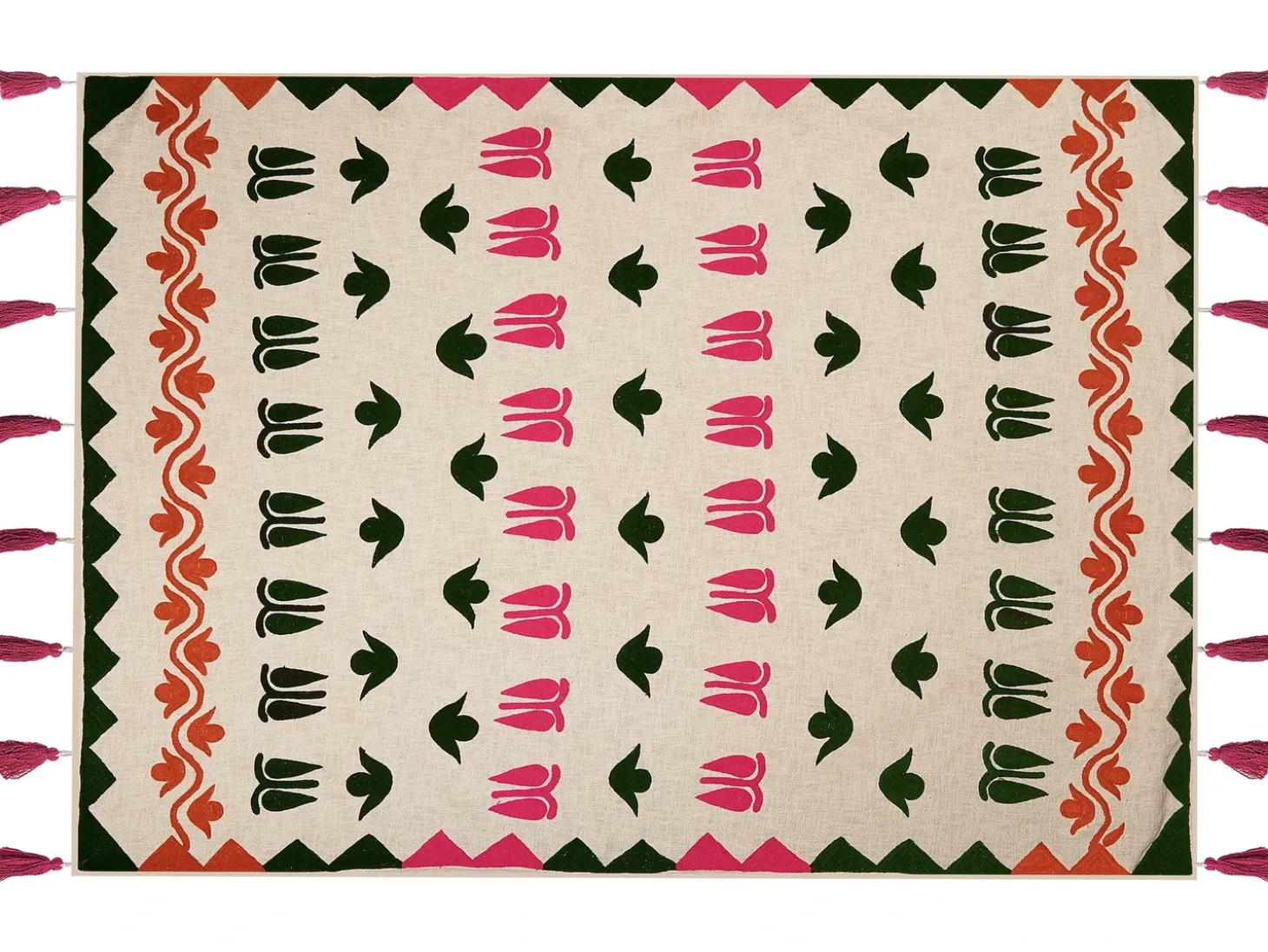 Plaid ANAND Bomuld 130 x 180 cm Multifarvet