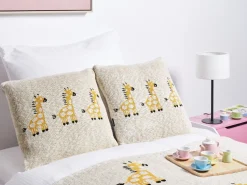 Plaid CHILARI Bomuld 130 x 170 cm Beige