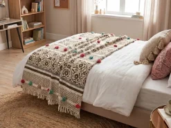 Plaid CHINSURAH Bomuld 130 x 180 cm Brun