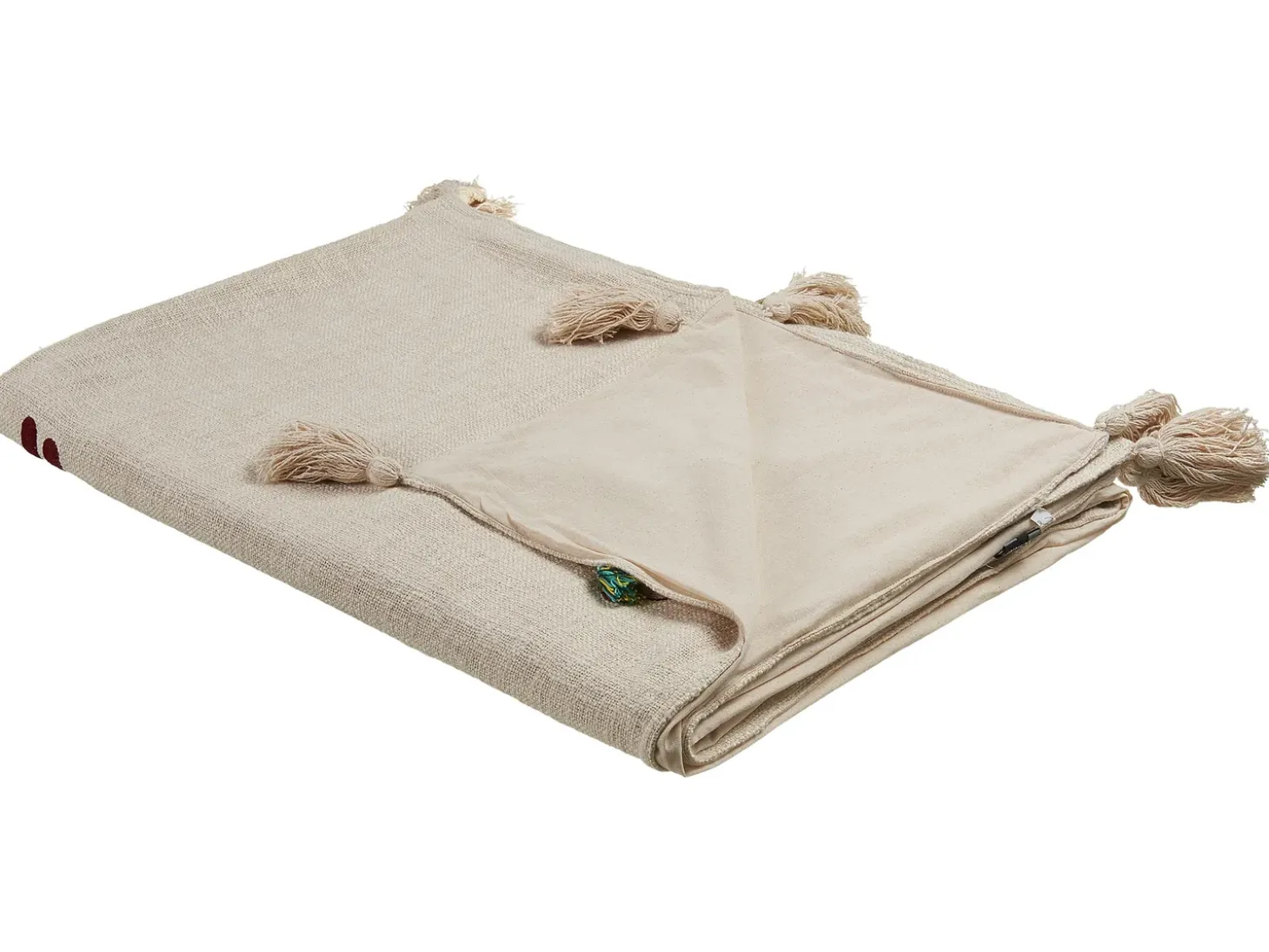 Plaid DEOGHAR Bomuld 130 x 180 cm Beige