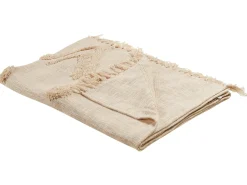 Plaid FATEHPUR Bomuld 130 x 180 cm Beige
