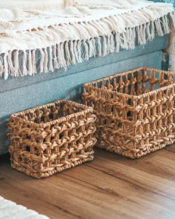Plaid FATEHPUR Bomuld 130 x 180 cm Beige