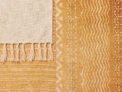 Plaid FIROZABAD Bomuld 130 x 180 cm Orange
