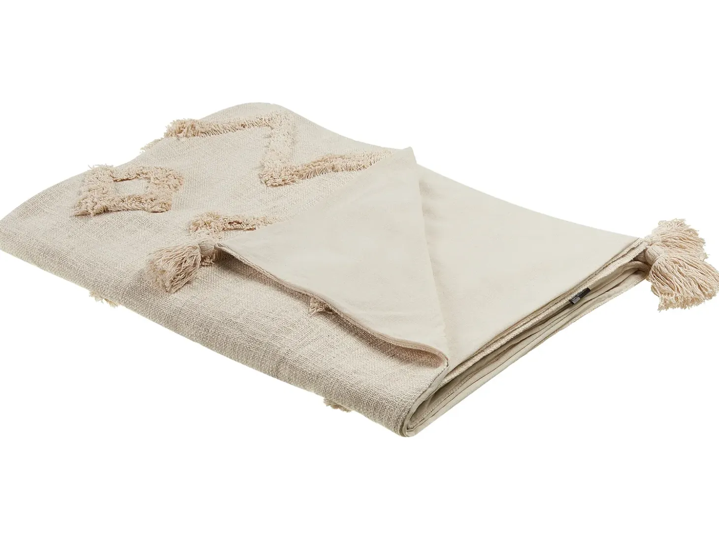 Plaid GUNA Bomuld 130 x 180 cm Beige