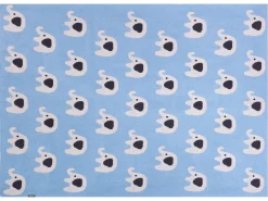 Plaid HILKOT Bomuld 130 x 170 cm Blå