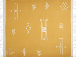 Plaid JALKINI 130 x 170 cm Gul